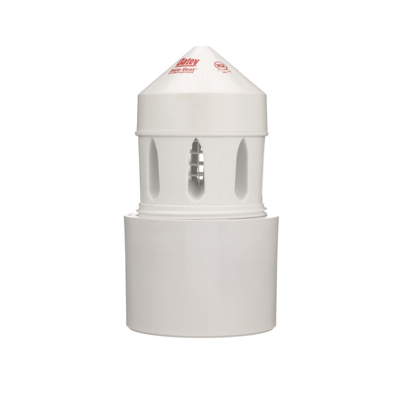 Oatey 39223 500 Stack DFU Capacity Straight PVC Schedule 40 Adapter Air Admittance Valve, 3 in. â€“ 4 in. 160 Branch, Black/White - Image 4